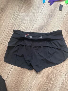 lululemon athletica Black Women's Athletic Shorts with Reflective Accent